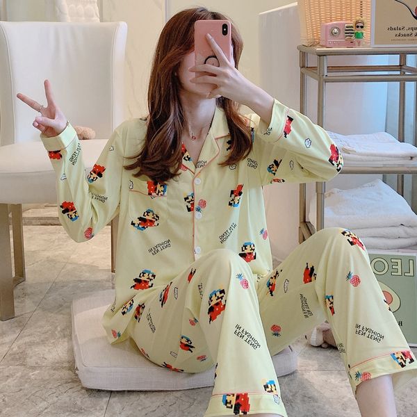 women pajamas sets lovely wear leisure clothes personality autumn long sleeved women pajamas for women pyjamas sets nightwear pj, Black;red
women pajamas sets lovely wear leisure clothes personality autumn long sleeved women pajamas for women pyjamas sets nightwear pj, Black;red