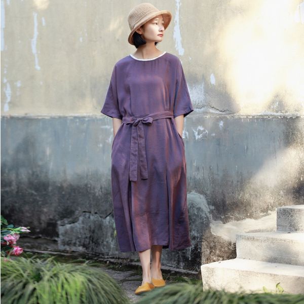 johnature cotton linen retro dress solid color summer vintage women loose short sleeve loose sashes casual dresses 210521, Black;gray
johnature cotton linen retro dress solid color summer vintage women loose short sleeve loose sashes casual dresses 210521, Black;gray