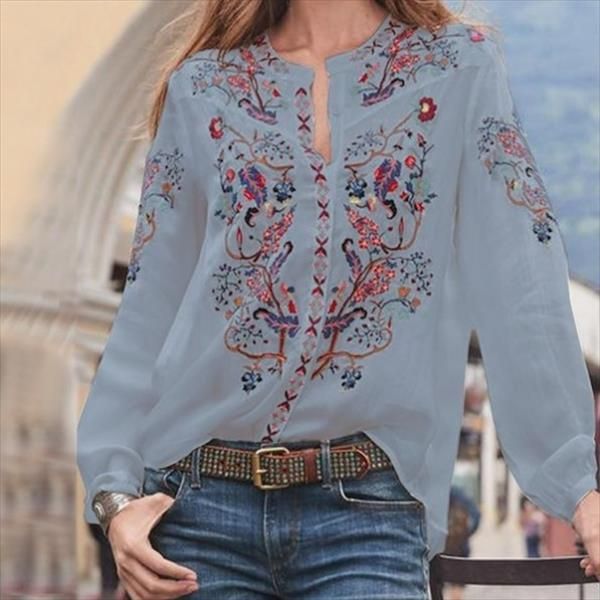 5xl plus size spring women shirts fashion long sleeve floral printing loose blouse casual regular blusas, White
5xl plus size spring women shirts fashion long sleeve floral printing loose blouse casual regular blusas, White