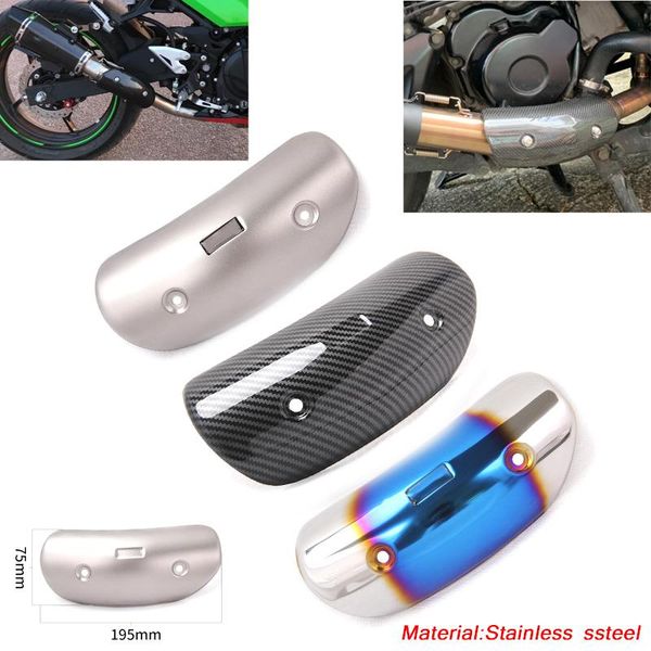 motorcycle exhaust system 195x75mm link pipe anti-scald shell protection stainless steel set universal defend cover
motorcycle exhaust system 195x75mm link pipe anti-scald shell protection stainless steel set universal defend cover