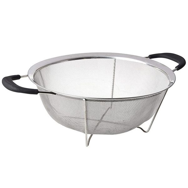colanders & strainers stainless steel micro-perforated dishwasher compact colander food strainer with handles, base and mini holes
colanders & strainers stainless steel micro-perforated dishwasher compact colander food strainer with handles, base and mini holes