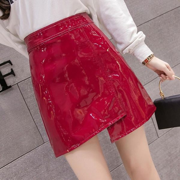 skirts bright leather skirt women high waist a line ladies autumn and spring 9sk102, Black
skirts bright leather skirt women high waist a line ladies autumn and spring 9sk102, Black