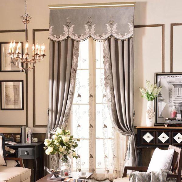 curtain & drapes custom luxury high-grade retro european court thick flannel embroidery cloth blackout valance sheer e982
curtain & drapes custom luxury high-grade retro european court thick flannel embroidery cloth blackout valance sheer e982