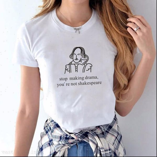 funny smaking drama women t shirt you are not shakespeare summer fun letter printing casual fashion short sleeved harajuku, White
funny smaking drama women t shirt you are not shakespeare summer fun letter printing casual fashion short sleeved harajuku, White