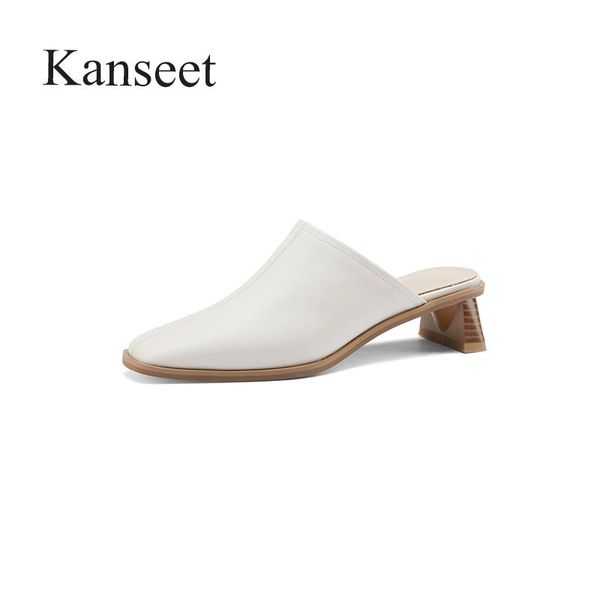 kanseet 2021 women shoes summer genuine leather mules handmade round toe fashion design black white mid heel slipper slippers
kanseet 2021 women shoes summer genuine leather mules handmade round toe fashion design black white mid heel slipper slippers