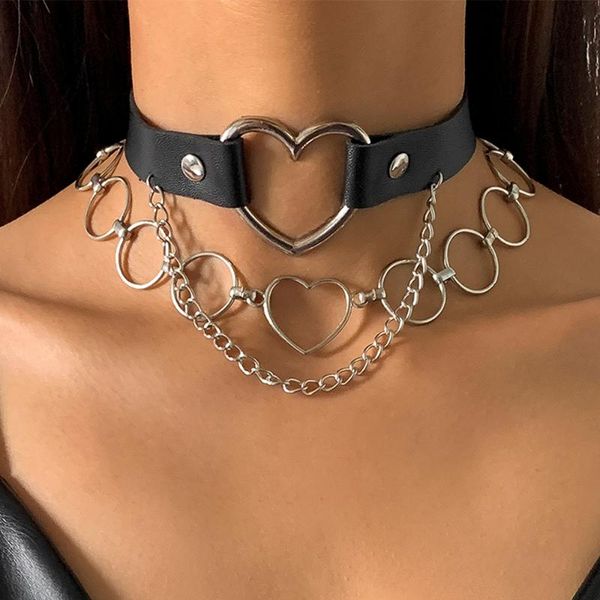 chains ingemark hip hop rock pu leather heart choker necklace for women men collar chain necklaces grunge goth halloween jewelry, Silver
chains ingemark hip hop rock pu leather heart choker necklace for women men collar chain necklaces grunge goth halloween jewelry, Silver