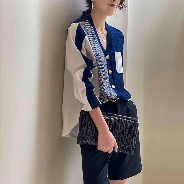 plus size t-shirt korean chic spring summer retro blouse casual single-breasted cardigan v neck knitting patchwork elegant 2fst, Black
plus size t-shirt korean chic spring summer retro blouse casual single-breasted cardigan v neck knitting patchwork elegant 2fst, Black