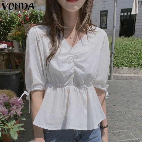 women's blouses & shirts casual stylish women blouse vonda 2021 fashion tunic long sleeve deep v neck elegant office female blusas, White
women's blouses & shirts casual stylish women blouse vonda 2021 fashion tunic long sleeve deep v neck elegant office female blusas, White