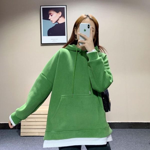 women's hoodies & sweatshirts winter thicken warm loose faux 2 piece hooded casual sweatshirt female street sweet solid color long slee, Black
women's hoodies & sweatshirts winter thicken warm loose faux 2 piece hooded casual sweatshirt female street sweet solid color long slee, Black