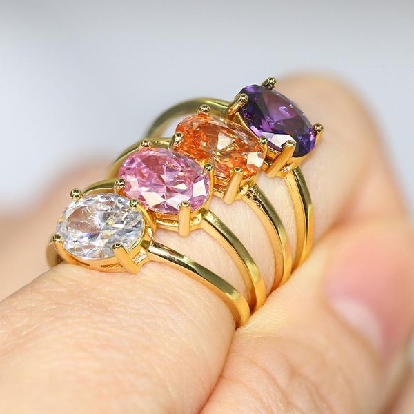 wedding rings ufooro superfine women's engagement ring zircon champagne pink clear purple bule plated real gold jewelry, Slivery;golden
wedding rings ufooro superfine women's engagement ring zircon champagne pink clear purple bule plated real gold jewelry, Slivery;golden