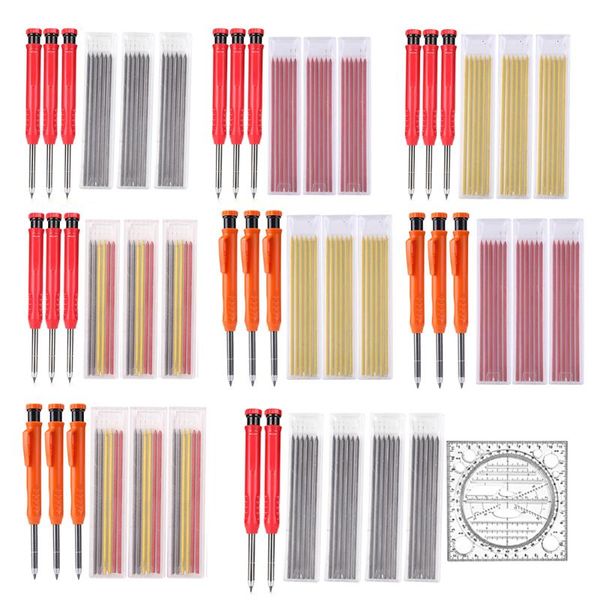 professional hand tool sets 3pcs solid carpenter pencil set with 18 refill leads, built-in sharpener, deep hole mechanical marker marking
professional hand tool sets 3pcs solid carpenter pencil set with 18 refill leads, built-in sharpener, deep hole mechanical marker marking