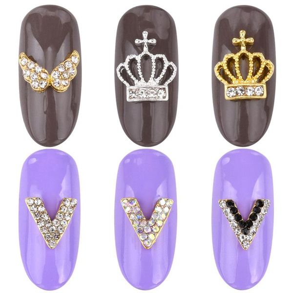 10pcs3d wings crown v-shaped nail supplies design glamour shiny rhinestone cover diy gold and silver decorations art, Silver;gold
10pcs3d wings crown v-shaped nail supplies design glamour shiny rhinestone cover diy gold and silver decorations art, Silver;gold