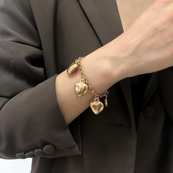 charm bracelets frosty bracelet for women trendy love heart pendant minimalist temperament high-end sense jewelry pulseras mujer, Golden;silver
charm bracelets frosty bracelet for women trendy love heart pendant minimalist temperament high-end sense jewelry pulseras mujer, Golden;silver