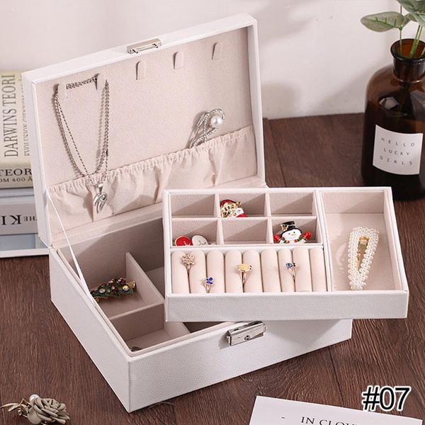 jewelry pouches, bags trend leather portable box double simple earrings ring casket can hold, Pink;blue
jewelry pouches, bags trend leather portable box double simple earrings ring casket can hold, Pink;blue
