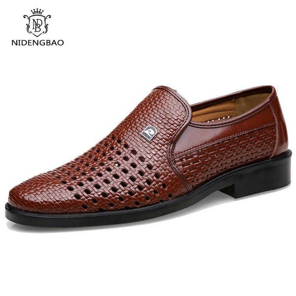 cow leather mens casual shoes hollow out summer sandals breathable white business formal shoes slip-on loafers shoes for men 210619, Black
cow leather mens casual shoes hollow out summer sandals breathable white business formal shoes slip-on loafers shoes for men 210619, Black