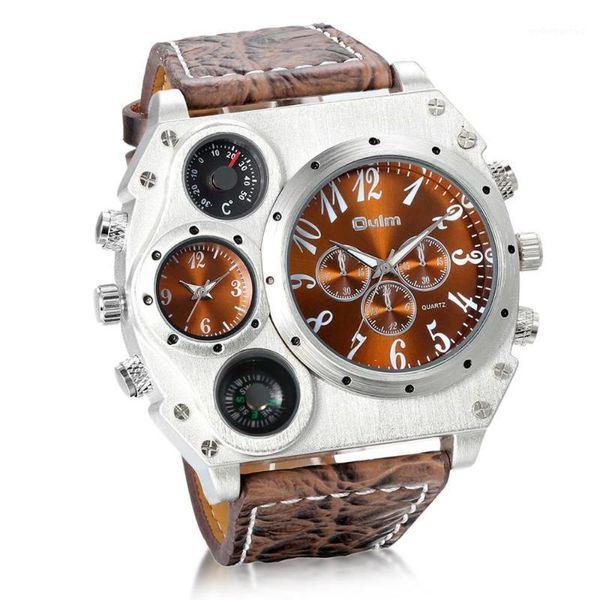 trendy men watches sport two time zone wristwatch decorative compass male quartz watch wristwatches, Slivery;brown
trendy men watches sport two time zone wristwatch decorative compass male quartz watch wristwatches, Slivery;brown