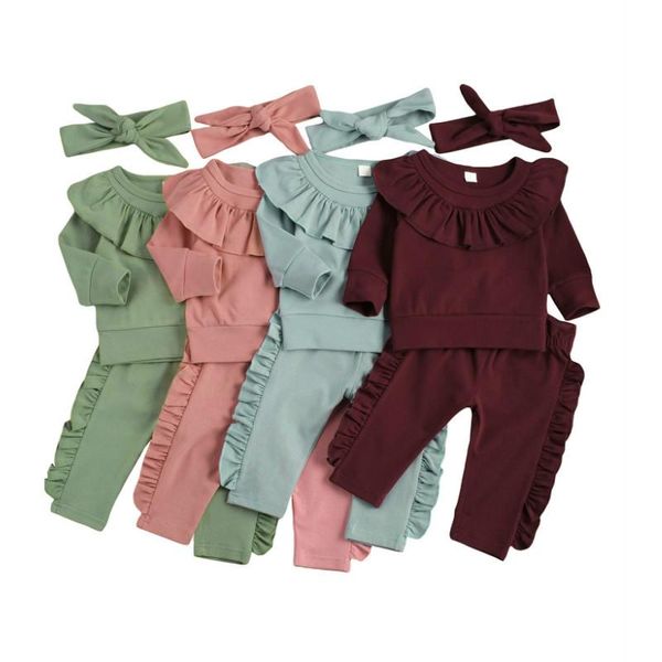 infant born baby girls boys spring solid clothes sets long sleeve tshirts elastic pants 2pcs ruffles outfits clothing, White
infant born baby girls boys spring solid clothes sets long sleeve tshirts elastic pants 2pcs ruffles outfits clothing, White
