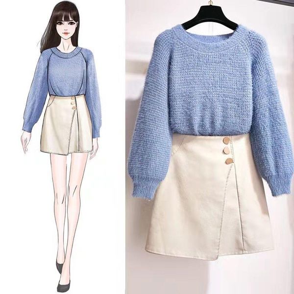 two piece dress fall skirt korean fashion twinset pullover sweater autumn outfit knitwear 2 pcs matching set suit girl lady couture, White
two piece dress fall skirt korean fashion twinset pullover sweater autumn outfit knitwear 2 pcs matching set suit girl lady couture, White