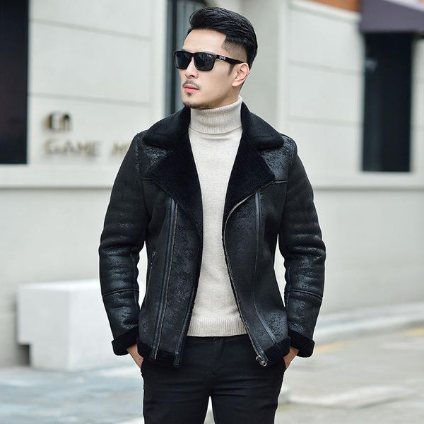 male men's casual leather coats clothing jackets sheepskin coat jacket & faux, Black
male men's casual leather coats clothing jackets sheepskin coat jacket & faux, Black