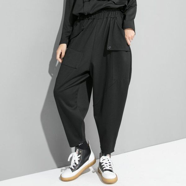 women's pants & capris mevgo women black loose casual buttons pencil harem mid waist pocket low crotch elastic autumn fashion trousers, Black;white
women's pants & capris mevgo women black loose casual buttons pencil harem mid waist pocket low crotch elastic autumn fashion trousers, Black;white