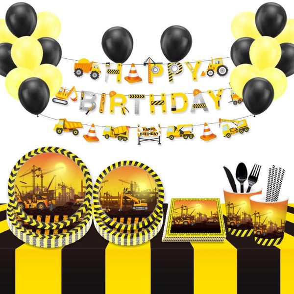 disposable dinnerware construction party decorations baby shower favors tableware sets cartoon excavator cars event supplies
disposable dinnerware construction party decorations baby shower favors tableware sets cartoon excavator cars event supplies