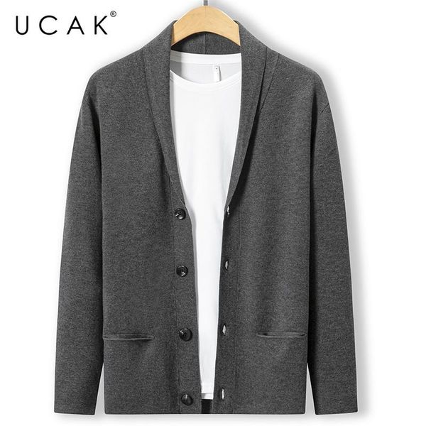 men's sweaters ucak brand casual turn-down collar cardigans men sweatercoat clothing autumn streetwear solid color cardigan pull homme, White;black
men's sweaters ucak brand casual turn-down collar cardigans men sweatercoat clothing autumn streetwear solid color cardigan pull homme, White;black