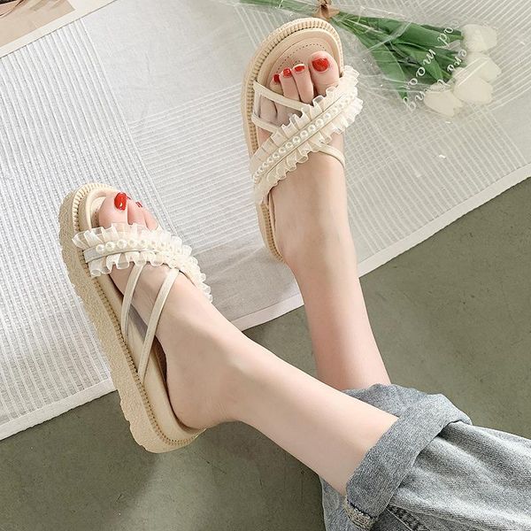 slippers sandals and women korean style summer fashion casual pearl women's shoes, Black
slippers sandals and women korean style summer fashion casual pearl women's shoes, Black