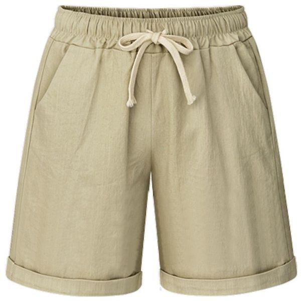 women's shorts khaki women summer high waist thin loose drawsring casual female solid elastic short pants oversize 7xl, White;black
women's shorts khaki women summer high waist thin loose drawsring casual female solid elastic short pants oversize 7xl, White;black