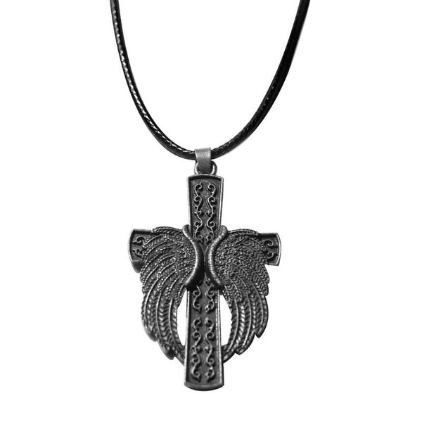 pendant necklaces angel wing and cross necklace men women couple gift retro for jewelry decoration wholesales, Silver
pendant necklaces angel wing and cross necklace men women couple gift retro for jewelry decoration wholesales, Silver