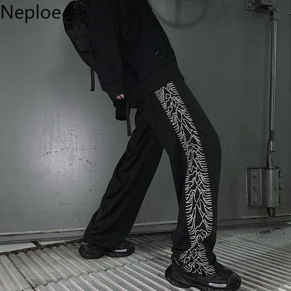 women's pants & capris neploe autumn spring retro high waist casual wide leg bf print elastic black trousers loose soft pantalones, Black;white
women's pants & capris neploe autumn spring retro high waist casual wide leg bf print elastic black trousers loose soft pantalones, Black;white