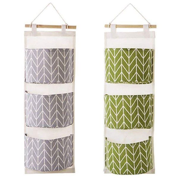 hanging baskets over the door closet organizer, 2 packs wall storage bags with 3 pockets for bedroom & bathroom (green + gray)
hanging baskets over the door closet organizer, 2 packs wall storage bags with 3 pockets for bedroom & bathroom (green + gray)