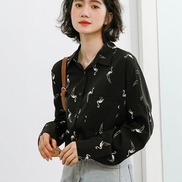 women's blouses & shirts elegant blouse lapel batwing sleeve harajuku print streetwear 2021 casual airy oversized fashion shirt women, White
women's blouses & shirts elegant blouse lapel batwing sleeve harajuku print streetwear 2021 casual airy oversized fashion shirt women, White