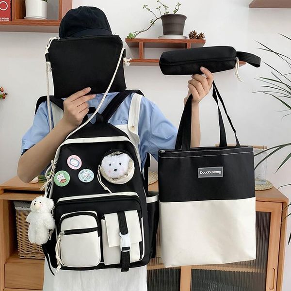 school bags kawaii women's backpack 4 pcs set cute backpacks for girls children's rucksack shoulder mochila 2021
school bags kawaii women's backpack 4 pcs set cute backpacks for girls children's rucksack shoulder mochila 2021