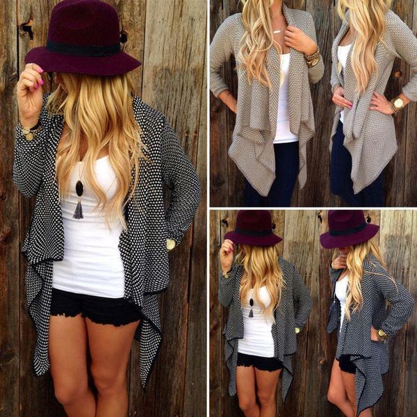 women's jackets women long sleeve irregular knit cardigan sweater poncho shawl coat outwear1 4ovh, Black;brown
women's jackets women long sleeve irregular knit cardigan sweater poncho shawl coat outwear1 4ovh, Black;brown