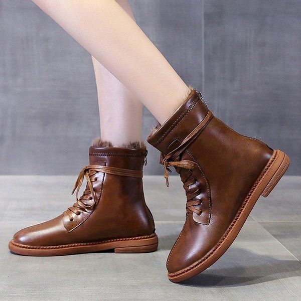 boots 2021 casual women shoes winter leather women's fashion trend comfortable soft wild plush warm short tube, Black
boots 2021 casual women shoes winter leather women's fashion trend comfortable soft wild plush warm short tube, Black