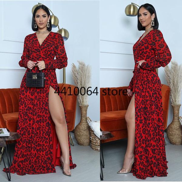 casual dresses elegant split maxi women leopard deep v neck long sleeve party dress ladies slim plus size african clothes, Black;gray
casual dresses elegant split maxi women leopard deep v neck long sleeve party dress ladies slim plus size african clothes, Black;gray