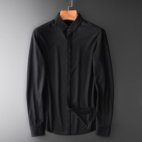 men's casual shirts solid color mens luxury embroidery long sleeve dress autumn winter slim fit shirt plus size 4xl, White;black
men's casual shirts solid color mens luxury embroidery long sleeve dress autumn winter slim fit shirt plus size 4xl, White;black