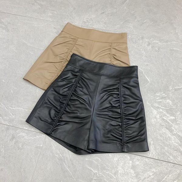 women's shorts women 100% natural sheepskin genuine leather fashion female short design a real slim hip h74, White;black
women's shorts women 100% natural sheepskin genuine leather fashion female short design a real slim hip h74, White;black