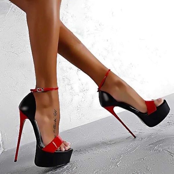 elling designer 2022 summer women's sandals waterproof platform buckle color matching stiletto high heel nightclub shoes large size, Black
elling designer 2022 summer women's sandals waterproof platform buckle color matching stiletto high heel nightclub shoes large size, Black