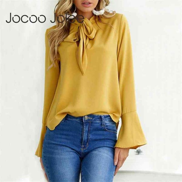 women elegant flare sleeve chiffon blouse lace up bow shirt casual solid all-match loose and blouses blusas 210416, White
women elegant flare sleeve chiffon blouse lace up bow shirt casual solid all-match loose and blouses blusas 210416, White
