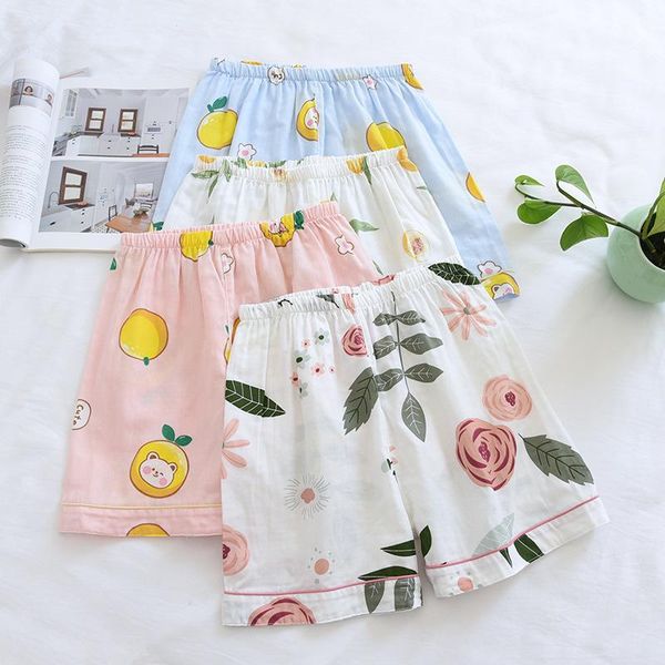 women's shorts women sleep short pants cotton gauze pajamas summer home casual beach bottoms lounge sleepwear loose large size printing, White;black
women's shorts women sleep short pants cotton gauze pajamas summer home casual beach bottoms lounge sleepwear loose large size printing, White;black
