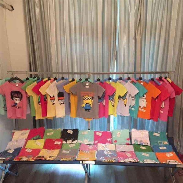 round neck cotton children's t-shirt, summer korean style short sleeve, White 
round neck cotton children's t-shirt, summer korean style short sleeve, White