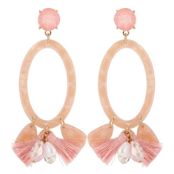 dangle & chandelier women's cellulose acetate earrings oval hoop tassel, Silver
dangle & chandelier women's cellulose acetate earrings oval hoop tassel, Silver