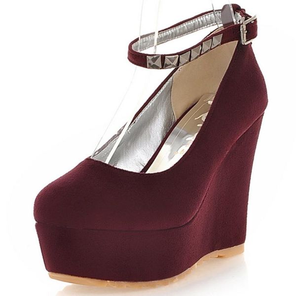 elegant girls platform ankle strap rivet high wedges spring pumps round toe wedding party dress buckle women shoes, Black
elegant girls platform ankle strap rivet high wedges spring pumps round toe wedding party dress buckle women shoes, Black