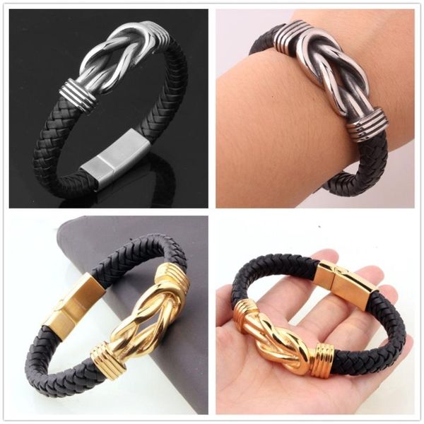 link, chain cool stainless steel silver color gold fashion jewelry genuine leather wristband men's bracelet bangle 8.86", Black
link, chain cool stainless steel silver color gold fashion jewelry genuine leather wristband men's bracelet bangle 8.86", Black