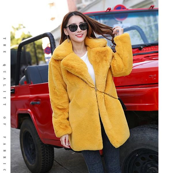 women's fur & faux 2021 winter women coat loose lapel fake overcoat thick warm plus size female plush jacket ljls154, Black
women's fur & faux 2021 winter women coat loose lapel fake overcoat thick warm plus size female plush jacket ljls154, Black