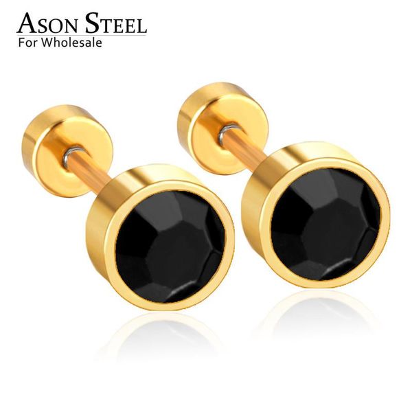 3-7mm gold/silver color black round crystal screw stud earring stainless steel female earrings christmas gift party, Golden;silver
3-7mm gold/silver color black round crystal screw stud earring stainless steel female earrings christmas gift party, Golden;silver