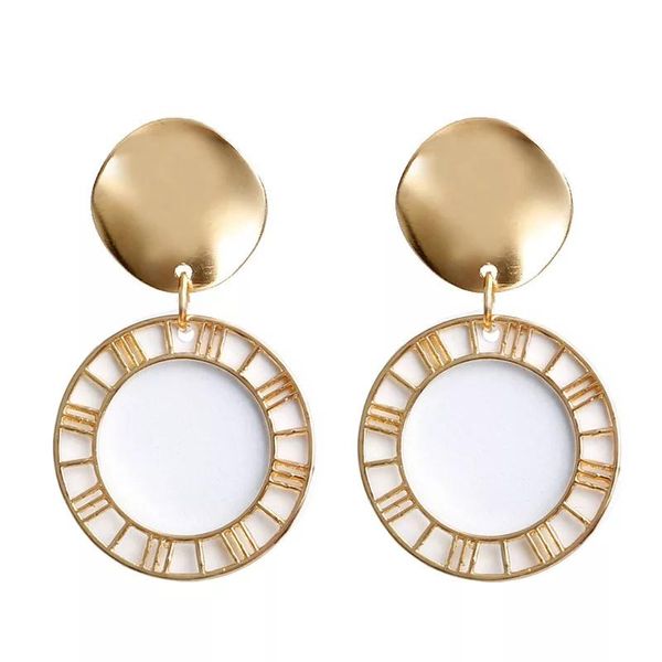 roman numeral earrings creative retro fashion sequin hollow disc candy color women's stud, Golden;silver
roman numeral earrings creative retro fashion sequin hollow disc candy color women's stud, Golden;silver