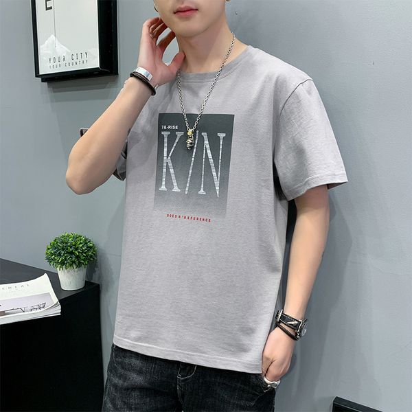 men's t shirts style short sleeve 2021 summer trend loose cotton half and bottom fashion, White;black
men's t shirts style short sleeve 2021 summer trend loose cotton half and bottom fashion, White;black