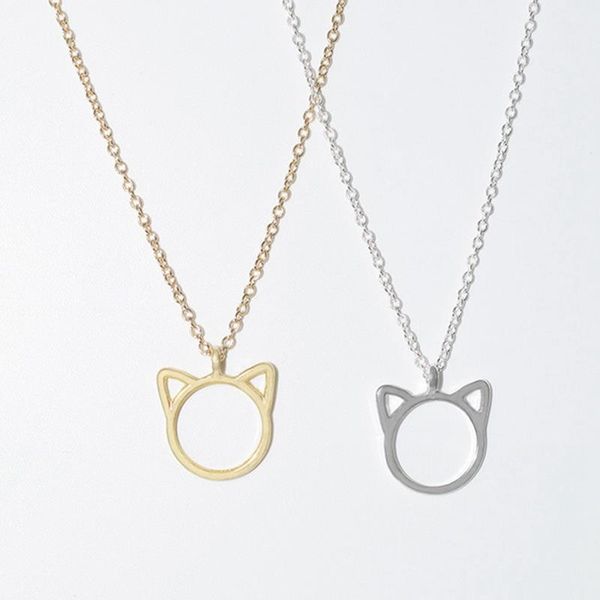 pendant necklaces 1pc women necklace round alloy choker charm clavicle chain hollow cat ear girls jewelry accessories gifts, Silver
pendant necklaces 1pc women necklace round alloy choker charm clavicle chain hollow cat ear girls jewelry accessories gifts, Silver